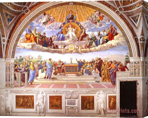 Raphael Disputation of The Holy Sacrament (la Disputa) [detail 1a] Stretched Canvas Print / Canvas Art